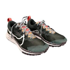 Nike React Pegasus Trail 4 Running Shoes Women's 7.5 Green Cream Athletic Sports